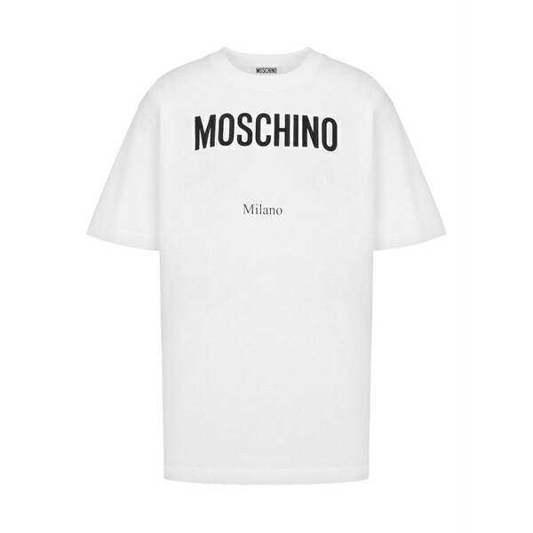 モスキーノ レディース ティーシャツ トップス Logo-print t-shirt White
