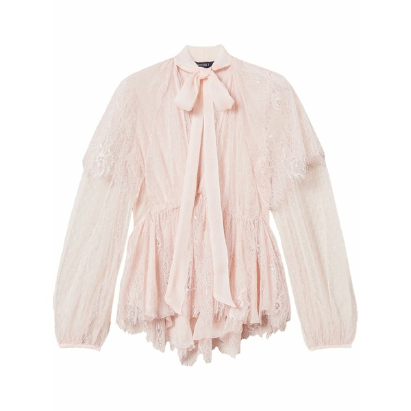 ツイン仕掛ける レディース プルオーバー トップス Plumetis tulle blouse Pink