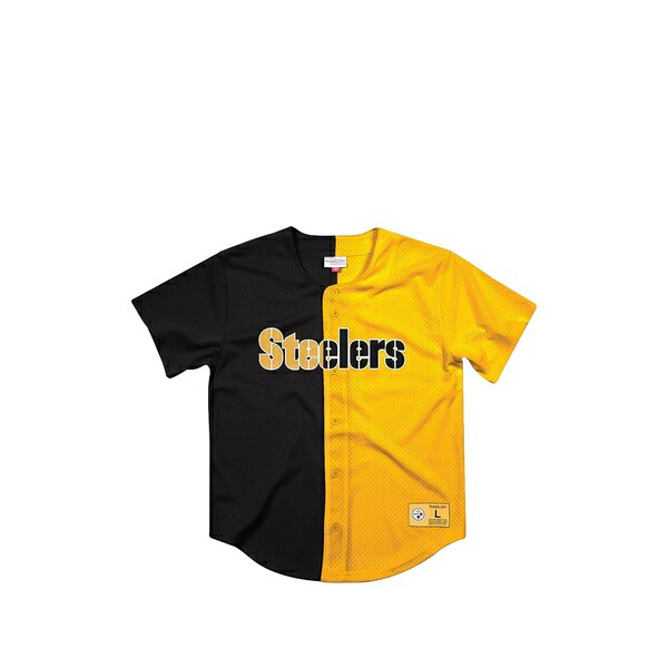 ミッチェル\u0026ネス メンズ プルオーバー トップス Nfl pittsburgh steelers button shirt Black