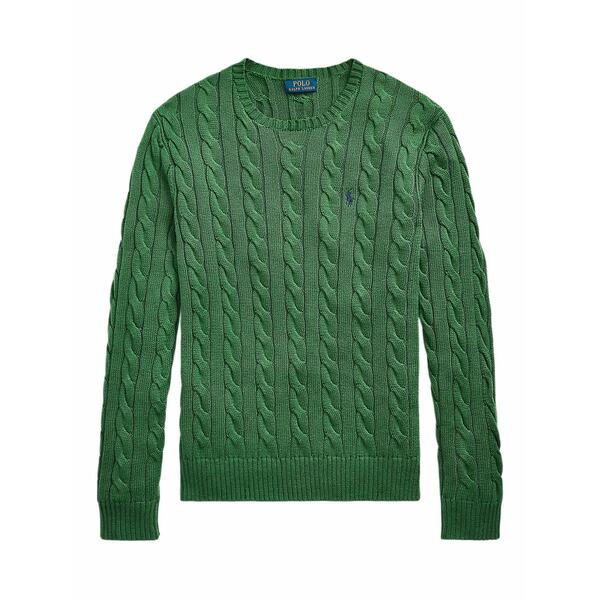 ラルフローレン メンズ 編み物\u0026プルオーバー アウター Cable-knit cotton sweater Green
