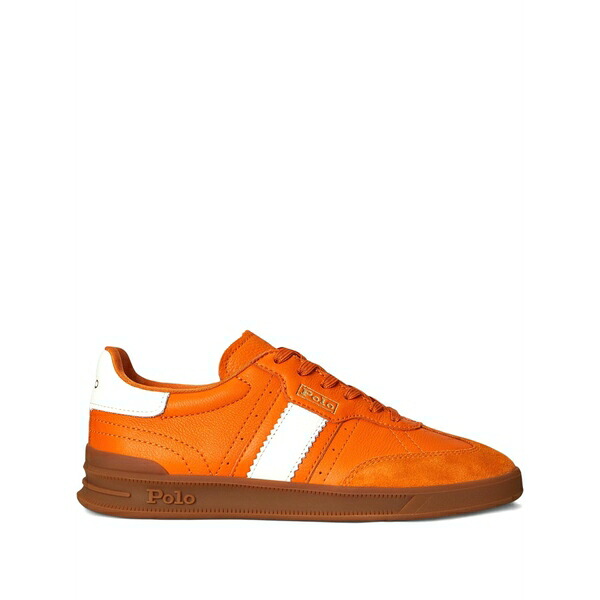 ラルフローレン レディース スニーカー シューズ Heritage aera suede leather sneakers Orange
