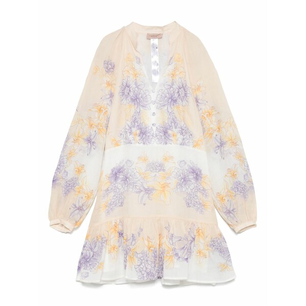 ツイン仕掛ける レディース 衣装 トップス Floral-print cotton dress Yellow