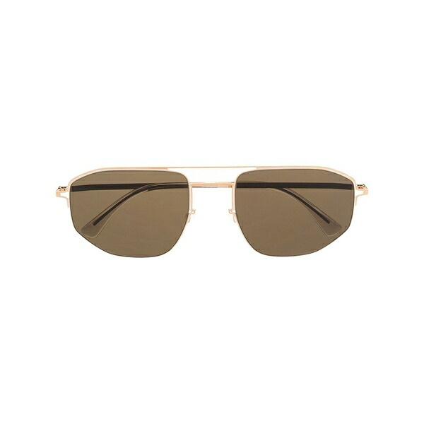 マルタンマルジェラ レディース 黒眼鏡＆アイウェア 付属物 Pilot-frame sunglasses Gold