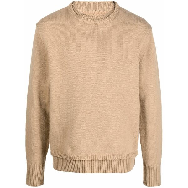 マルタンマルジェラ メンズ 編み物\u0026スウェーター アウター Elbow-patch knitted jumper Neutrals