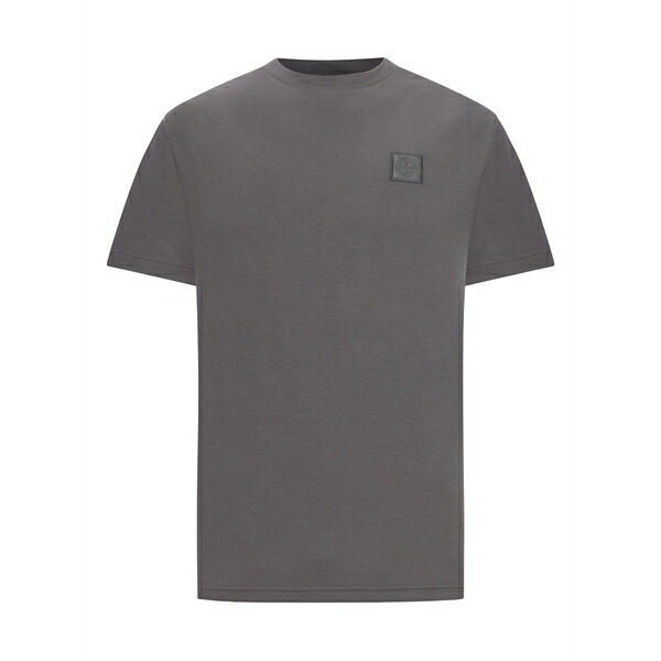 ストーンアイランド メンズ プルオーバー トップス Crew-neck logo-patch t-shirt Grey