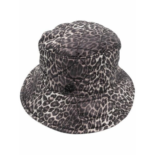 メゾンミッシェル レディース 帽子 アクセサリー Leopard-print bucket hat Brown|asty