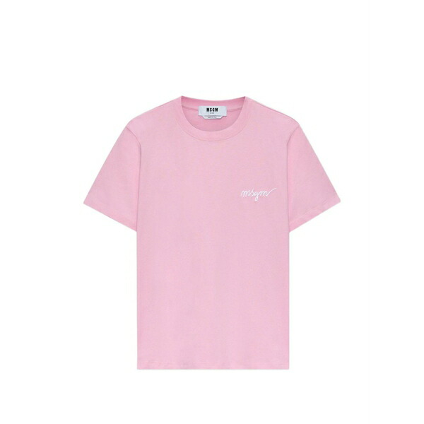 エムエスジイエム レディース ティーシャツ トップス Short-sleeved t-shirt Pink