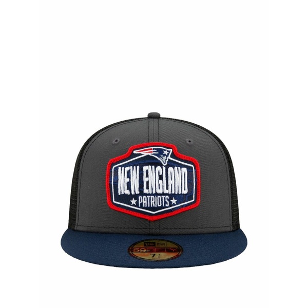 ニュー内鰓 メンズ 鳥打ち帽 付属物 59fifty new england patriots 2021 draft fitted cap Black