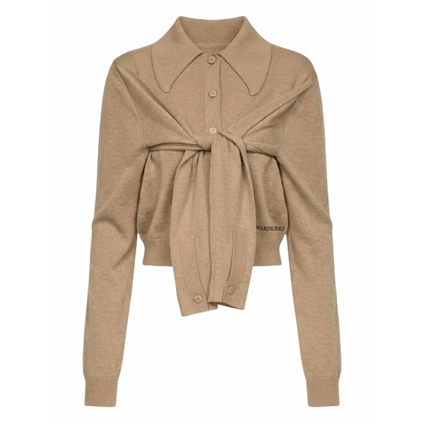 米国海兵隊員 独居室 レディース ジレー アウター Wrapped hybrid cardigan Neutrals