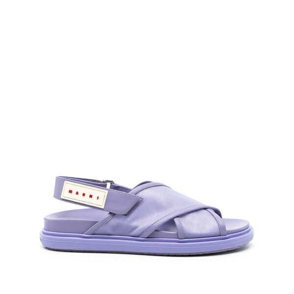 マルニ レディース サンダル シューズ Fussbett logo-appliqu￡ sandals Purple