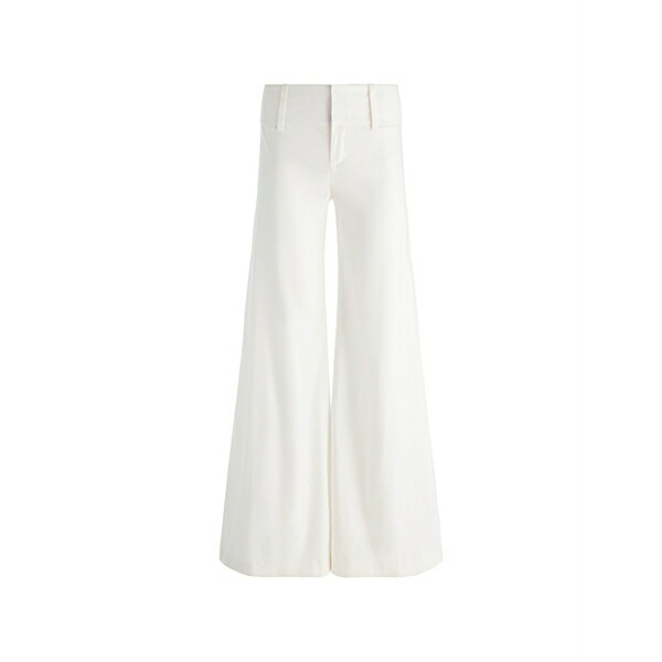 アリス アンド オリビア レディース 心地よいズボン下 ボトムス Olivia wide-leg trousers White