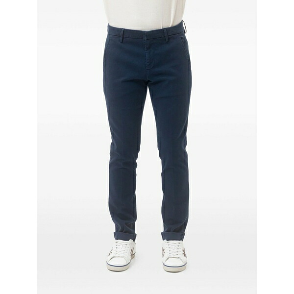 ドンダップ メンズ 心地よいズボン下 ボトムス Gaubert button-fastening trousers Blue