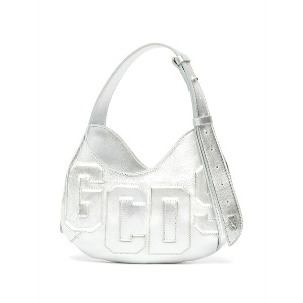 ジーシーディーエス レディース ショルダーバッグ 御徒面子 Logo-patch shoulder bag Silver