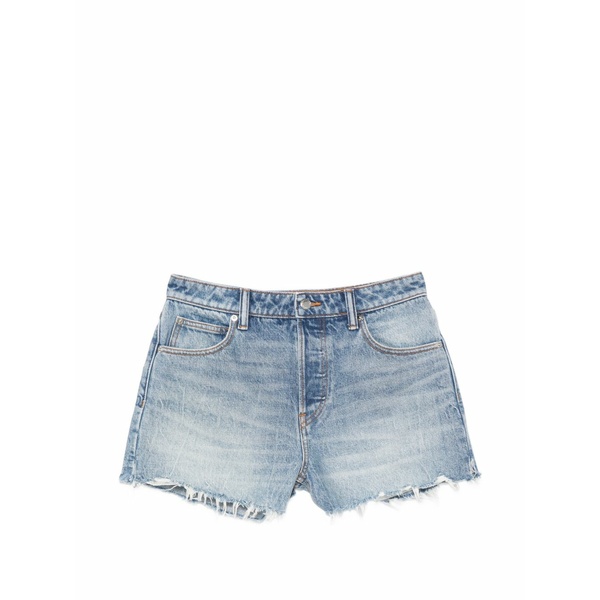 アレキサンダーワン レディース 心地よいズボン下 ボトムス Bite distressed shorts Blue