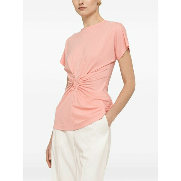 ニッサ レディース ティーシャツ トップス Knot-detail t-shirt Pink
