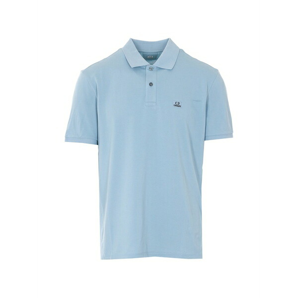 シーピーカンパニー メンズ スポーツシャツ トップス Logo-detail polo shirt Blue