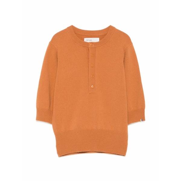エクストリームカシミア メンズ ティーシャツ トップス Button-placket top Orange