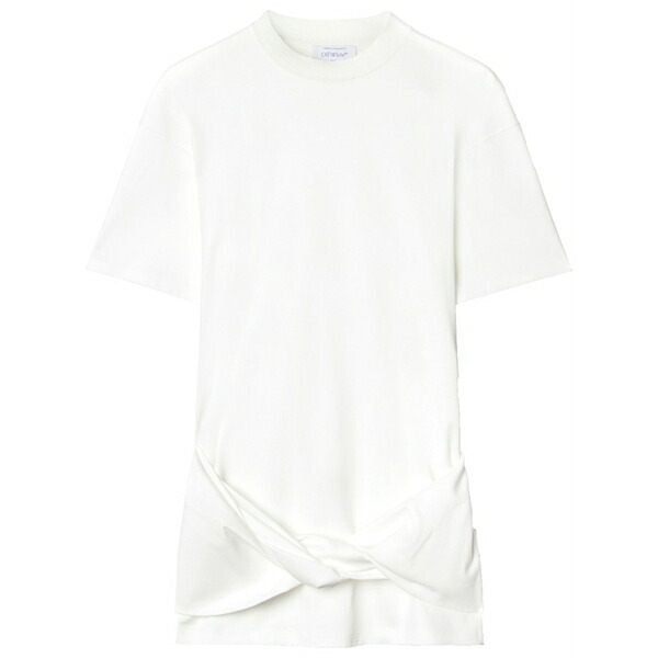 象牙色 レディース 衣裳 トップス Arrow twisted t-shirt dress White