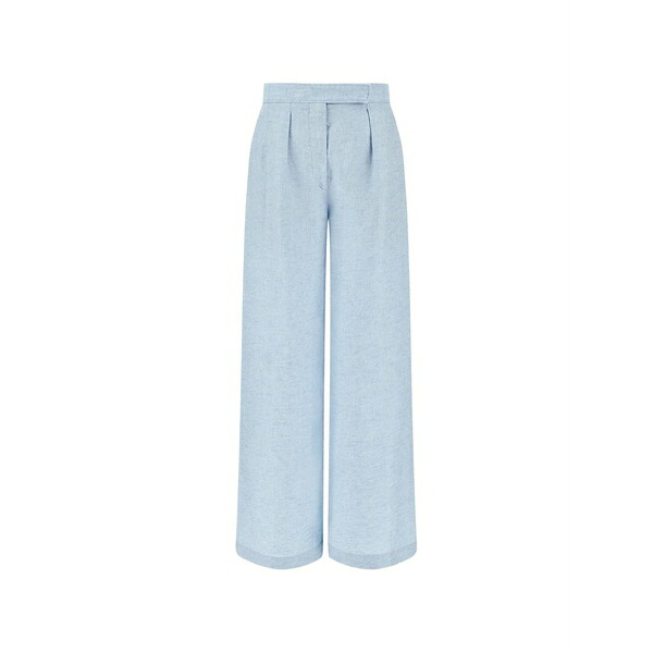 ポールアンドシャーク レディース 心地よいズボン下 ボトムス Pleated tailored trousers Blue
