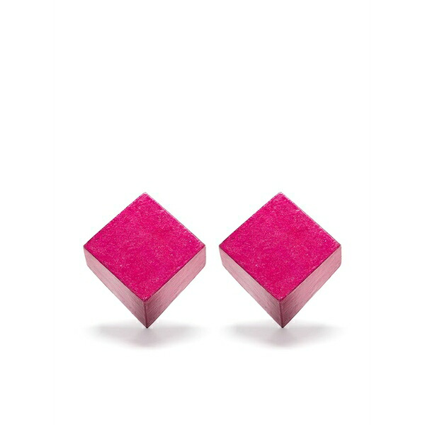 マニーズ レディース ピアス&イヤリング アクセサリー Geometric earrings Pink|asty