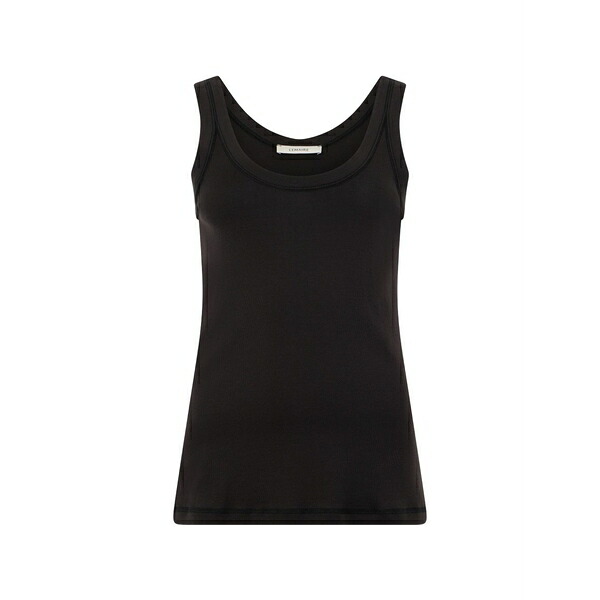 ルメール レディース カットソー トップス Sleeveless ribbed cotton top Black
