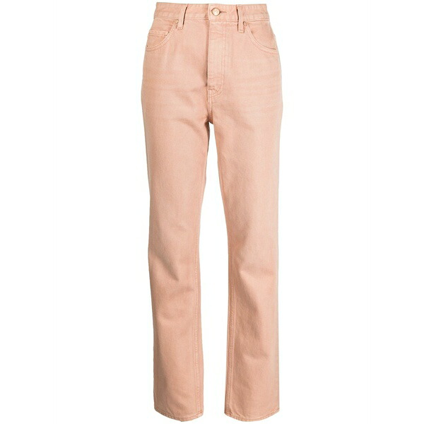 ウラ・ジョンソン レディース ジーンズズボン下 ボトムス Mid-rise straight-leg jeans Pink