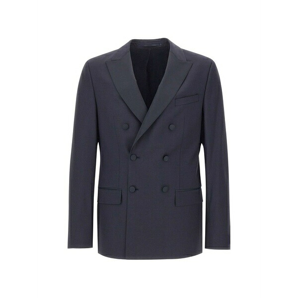 ディゲル メンズ ジャケット＆ブルゾン アウター Ragg double-breasted blazer Blue｜asty