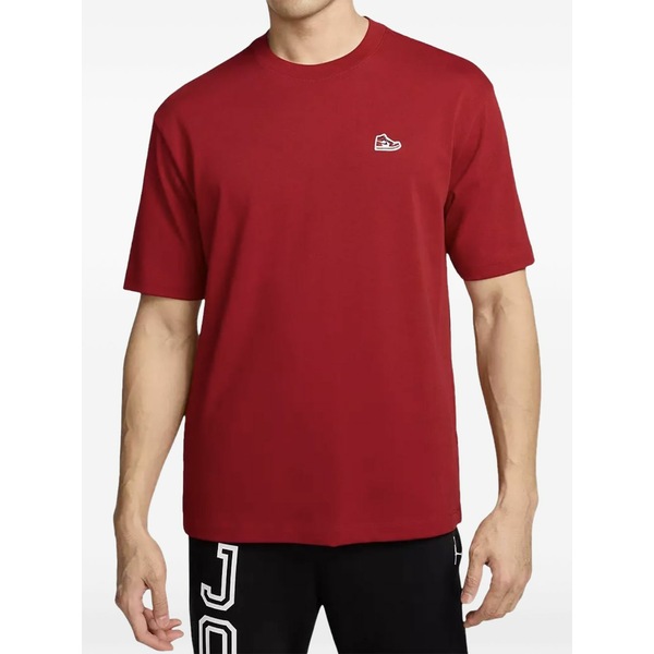 ジョーダン メンズ ティーシャツ トップス Sneakers patch t-shirt Red