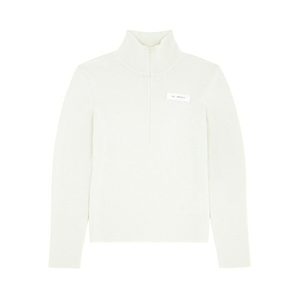 マルタンマルジェラ メンズ 編み物\u0026スウェーター アウター Zip mock-neck sweater Neutrals
