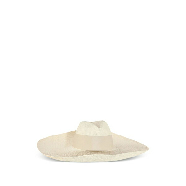 カタージ レディース 帽子 アクセサリー Leather-band panama hat Neutrals｜asty