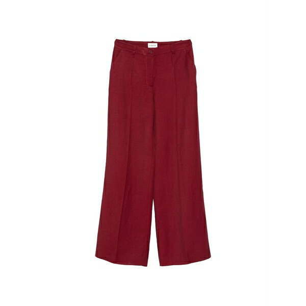 パロッシュ レディース 心地よいズボン下 ボトムス Front pleats palazzo pants Red
