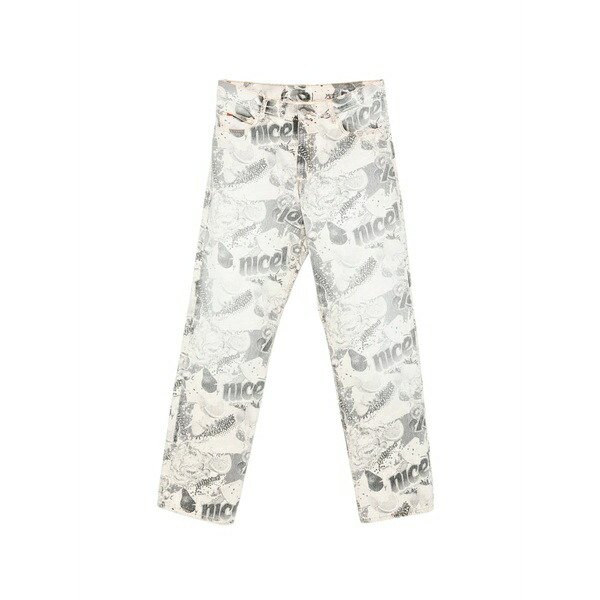 マーティン・さくら色 メンズ ジーンズズボン下 ボトムス Print-detail pocket jeans Neutrals