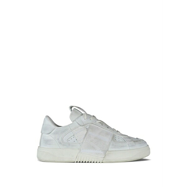 ヴァレンティノ ガラヴァーニ レディース スニーカー シューズ Logo fabric band leather sneakers White