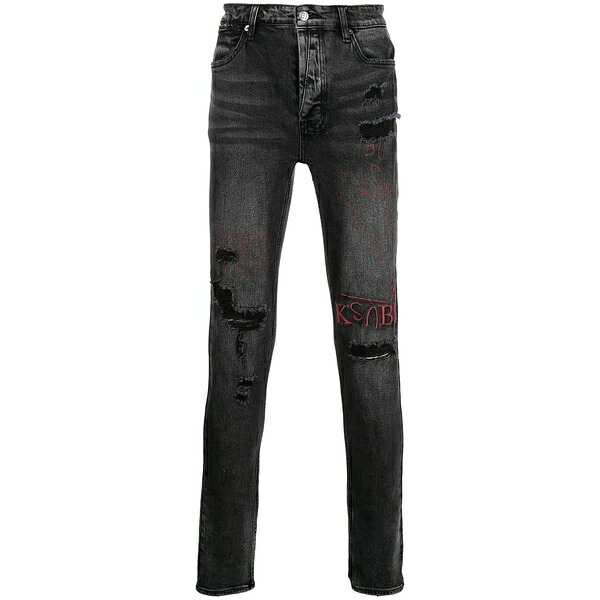 スビ メンズ ジーンズズボン下 ボトムス Van winkle maniac skinny jeans Black