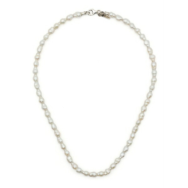 エマニュエレ ビコッキ メンズ 頸飾り・チョー鉄道車両 添え物 Baroque-pearl necklace White