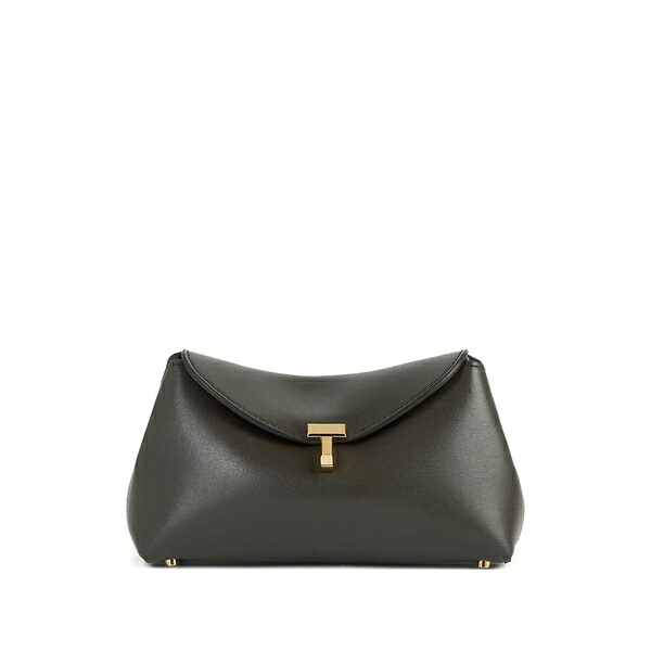 トーテム レディース クラッチペダル御徒面子 御徒面子 Mini t-lock leather clutch bag Brown