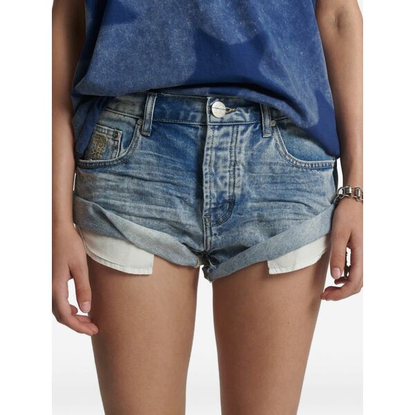 一 ティースプーン レディース 心地よいズボン下 ボトムス Bandits rolled-hem shorts Blue