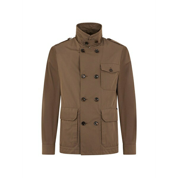 ムーレー メンズ 上衣＆上衣 アウター Multi-pocket jacket Brown