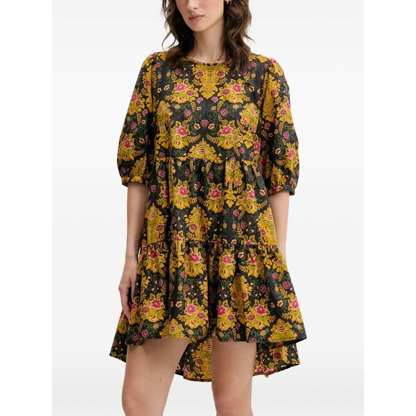 耕園 リオ レディース 衣裳 トップス Floral mini dress Black