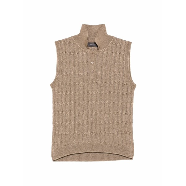 ロレーナアントニアッツィ レディース スポーツシャツ トップス Cable-knit sleeveless polo top Brown