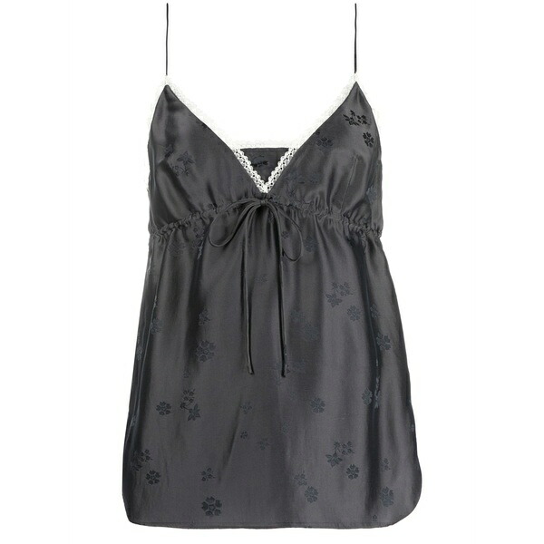 ドロシーシューマッハ レディース プルオーバー トップス Floral-motif drawstring sleeveless top Blue
