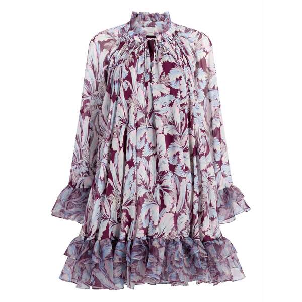 サンクアセプト レディース 衣裳 トップス Cairette ruffled tulip mini dress Purple