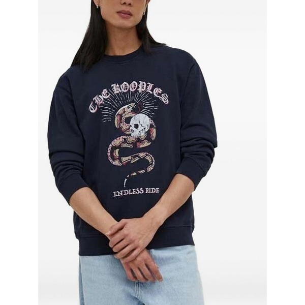 ザ・クープルス メンズ パーカー・スウェットシャツ アウター Snake skull sweatshirt Blue