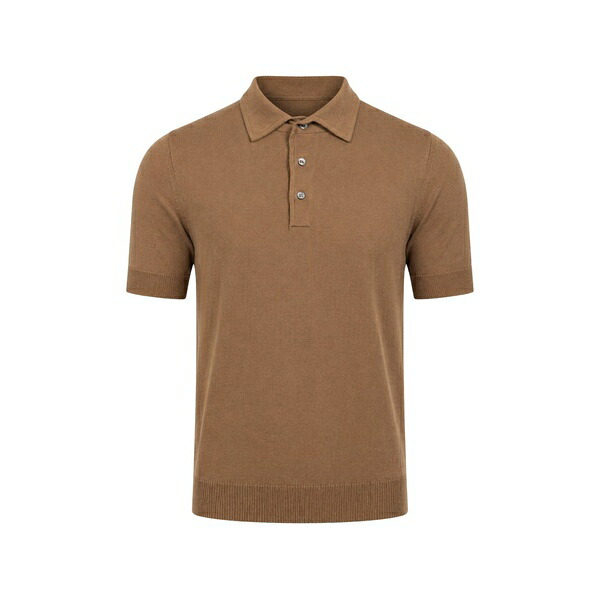フィリッポ デ ラウレンティス メンズ スポーツシャツ トップス Short-sleeved polo shirt Brown