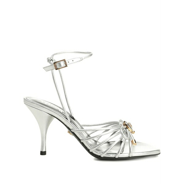 ヴェルサーチ レディース サンダル シューズ La medusa heeled sandals Silver