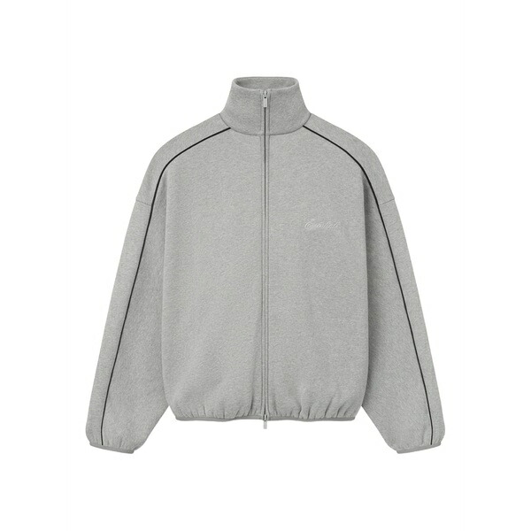 エフオージーエッセンシャルズ メンズ 上衣＆上衣 アウター Logo-embroidered zip-up track jacket Grey