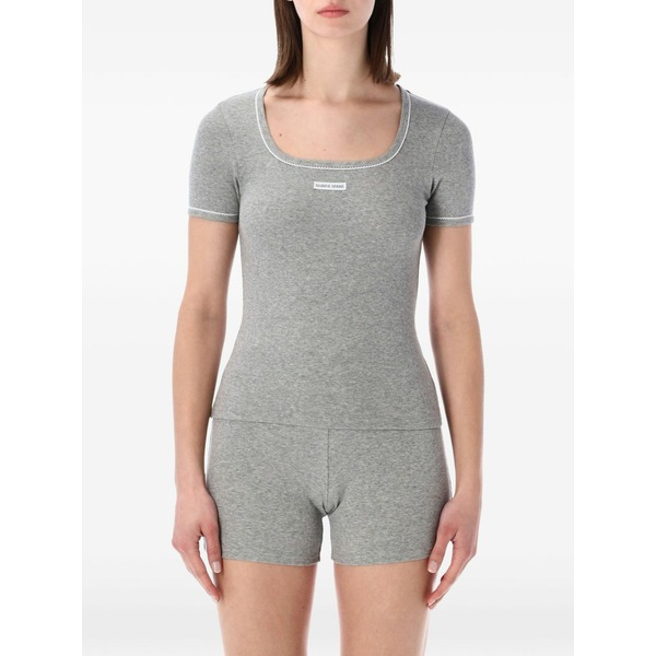 米国海兵隊員 独居室 レディース ティーシャツ トップス Short-sleeves t-shirt Grey