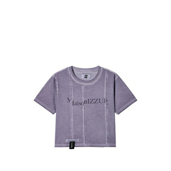 イズエ レディース プルオーバー トップス Panelled crew-neck t-shirt Purple