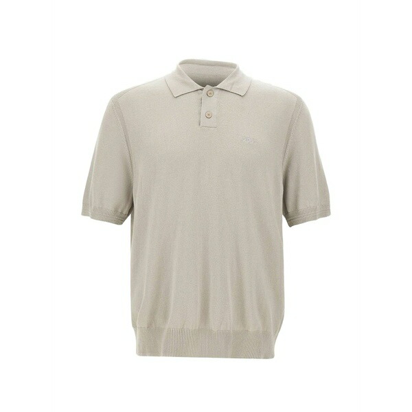 主任者 メンズ スポーツシャツ トップス Asac embroidered-logo polo shirt Neutrals