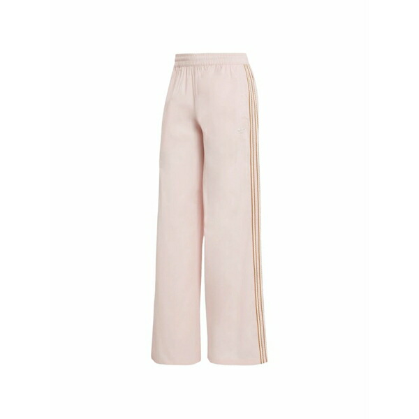 アディダス レディース 心地よいズボン下 ボトムス Summer glow side-stripe wide-leg trousers Pink